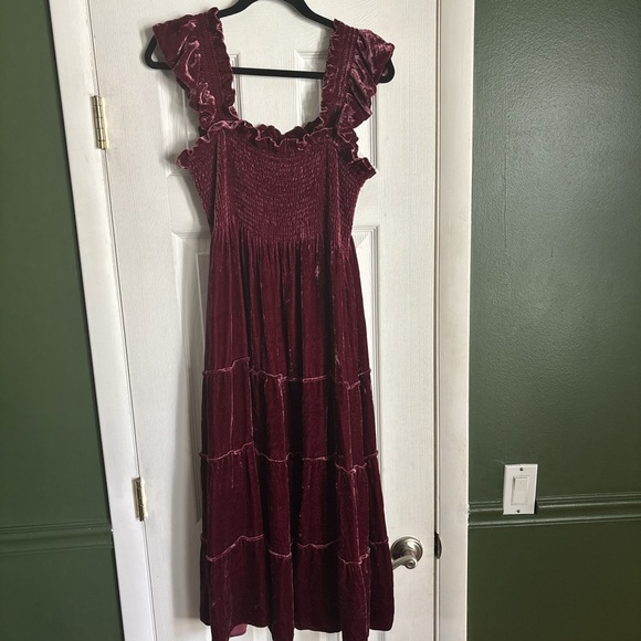Hill House Ellie Nap Dress in Wine Velvet - Picture 4 of 6